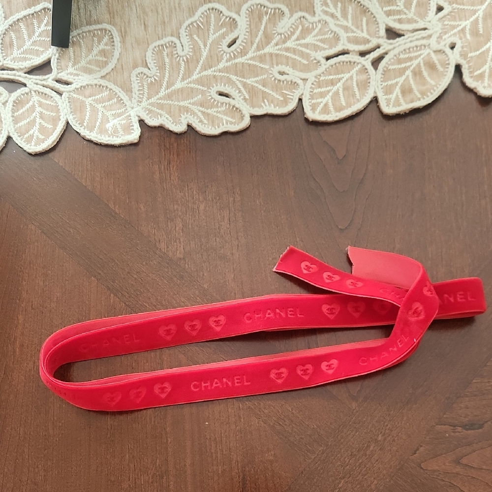 Chanel Red Velvet Ribbon